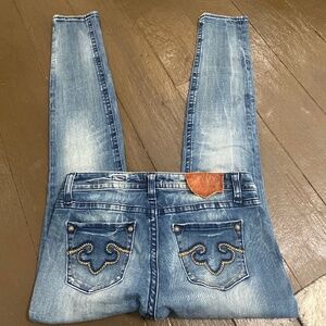 ReRock for express legging blue jeans size 6 womens jeans designer jeans